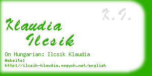 klaudia ilcsik business card